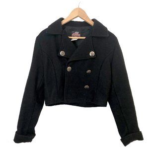 Cropped Black Peacoat